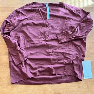 Lululemon Back in Action Long Sleeve- maroon- 8